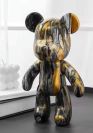 Флюидный Мишка Fluid Bear Bearbrick с красками 23 см, медвежонок для творчества DIY Bearbrick, Набор для творчества мишка сделай сам