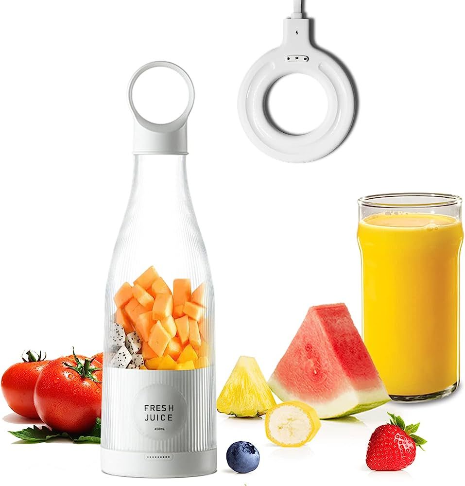 Блендер бутылка MINI JUICER XL 450 мл, дорожный ручной блендер для смузи и коктейлей