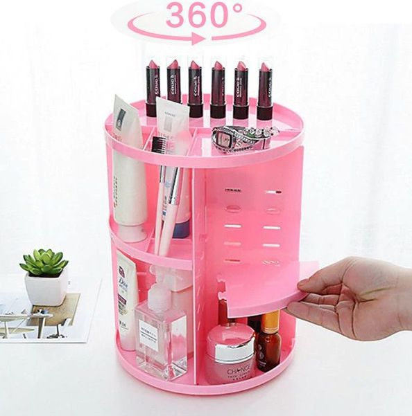Многофункциональный органайзер для косметики вращающийся 360° Rotation Cosmetic Organizer, Вращающийся мини-стеллаж для косметики