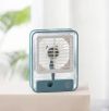 Маленький настольный вентилятор JISULIFE,с USB-зарядкой 4-скорости MINI FAN, с функцией увлажнения, Портативный охладитель воздуха, переносной компактный кондиционер с возможностью добавить аромат или лед в лоток