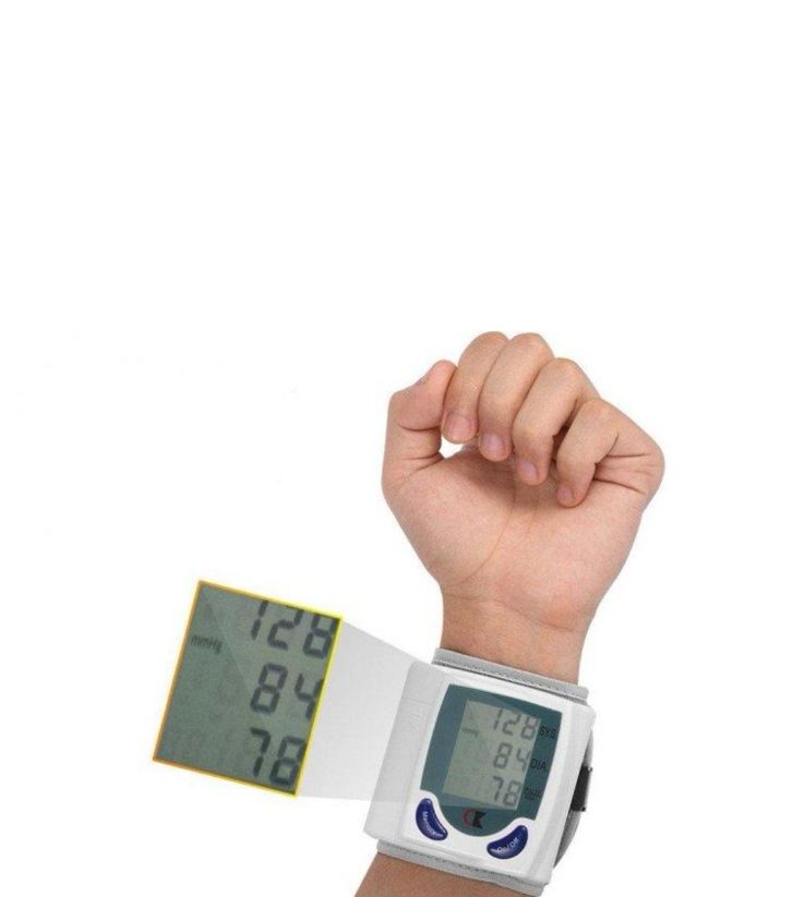 Измеритель Цифровой автоматический тонометр Blood Pressure Monitor для измерения артериального давления и пульса, Автоматический наручный тонометр на запястье, Высокоточный портативный прибор с памятью