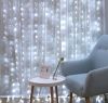 Гирлянда штора водопад белая 3x2 м 200 диодов на медной проволоке светодиодная Xmas 200 LED W-9