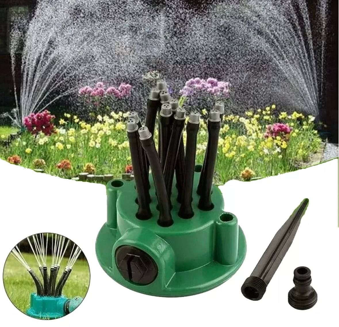 Зрошувач Water Sprinklers 360 для поливу, Спринклерний зрошувач - розпилювач для газону 360 Multifunctional Water Sprinklers, Розумна система поливу 12 в 1, Поливальна система автоматична, Дощувач городний, Розбризкувач для саду