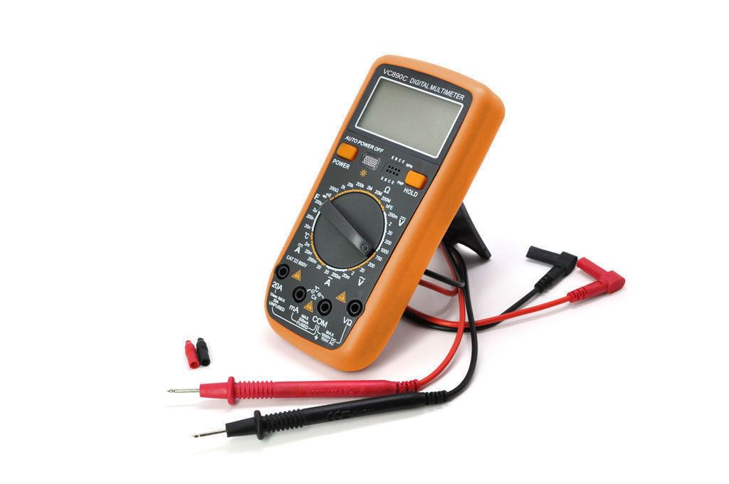 Тестер цифровой vc890c, многофункциональный мультиметр, функция удержания данных, автоотключение, 9в (крона)