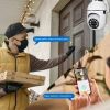 Поворотная камера наружного видеонаблюдения с Wi-Fi CLOUD STORAGE, Уличная поворотная 360° погодозащитная IP-камера, полный угол обзора, с удаленным доступом, ночной съёмкой и датчиком движения и и облачным хранилищем