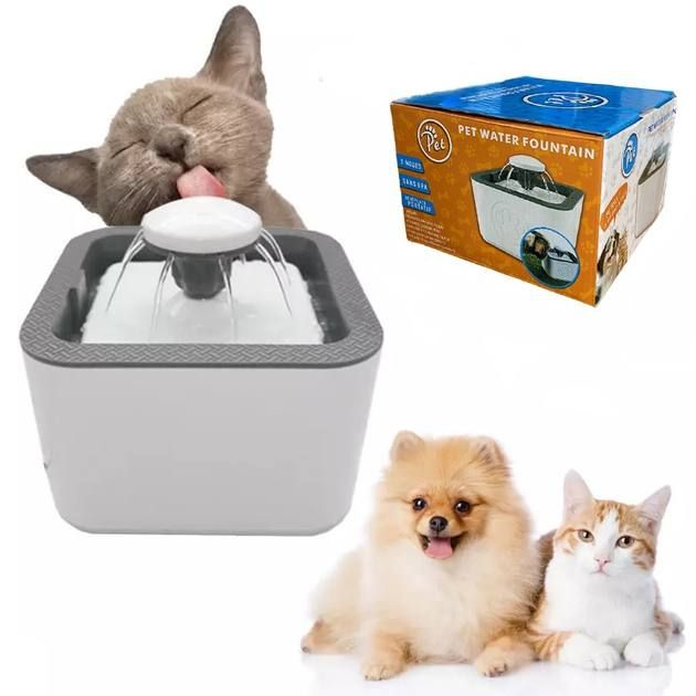 Умная Автоматическая поилка фонтан для животных Pet Water FOUNTAIN, интерактивное инновационное устройство для домашних любимцев, для удобного питья, для постоянного обеспечения питомца свежей питьевой водой
