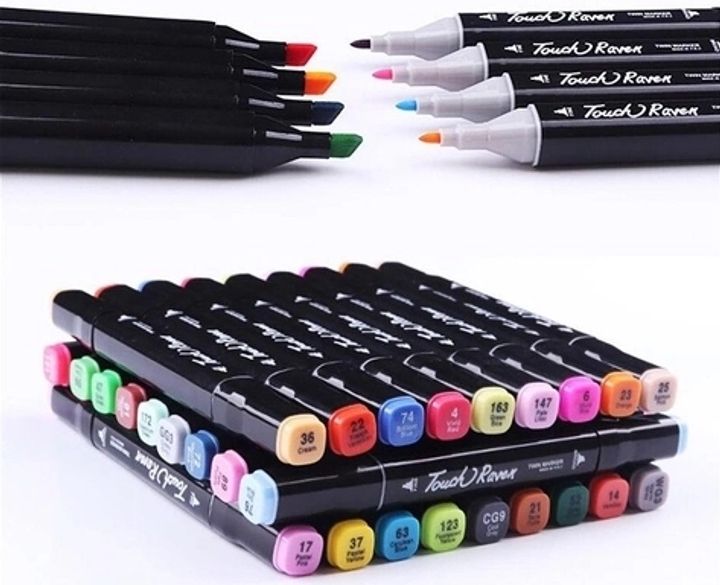 Универсальный Набор Портативных двусторонних маркеров, Sketch Marker, 36 цветов в сумочке, два наконечника разной формы, для рисования на бумаге, картонах, дереве и других поверхностях, для скетчинга
