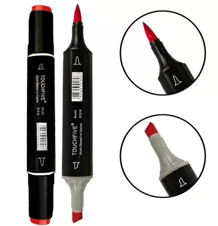 Универсальный Набор Портативных двусторонних маркеров, Sketch Marker, 36 цветов в сумочке, два наконечника разной формы, для рисования на бумаге, картонах, дереве и других поверхностях, для скетчинга