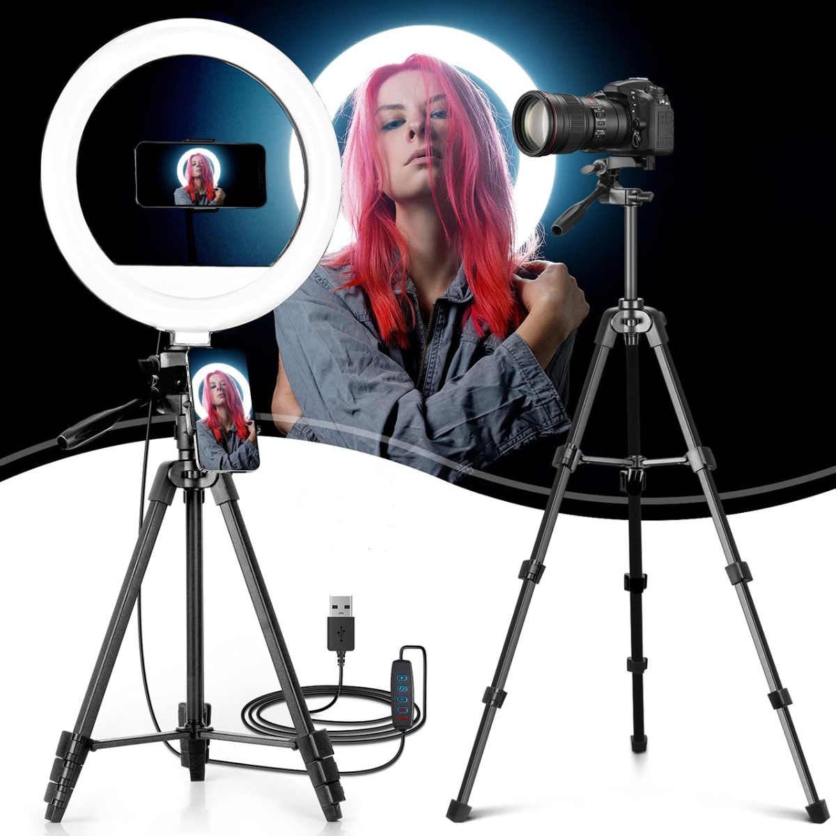Кольцевая светодиодная LED лампа 30 см Ring Fill Light LED, селфи кольцо