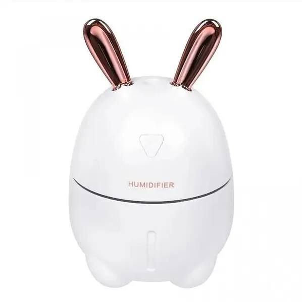 Увлажнитель воздуха и ночник 2в1 Humidifiers Rabbit кролик зайчик Заяц, портативный универсальный стильный милый ультразвуковой Диффузор освежитель с подсветкой, бесшумный распылитель для ароматерапии, аромолампа