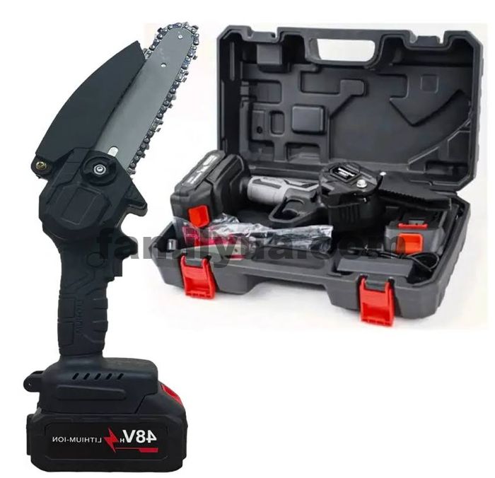 Аккумуляторная цепная Мини пила Chainsaw 48V в кейсе, Ручная электропила, Мини пила для обрезки деревьев