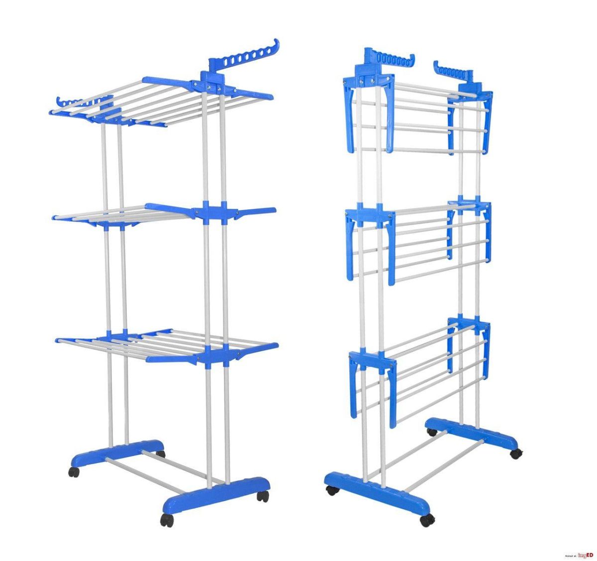 Складная сушилка для белья Garment Rack With Wheels, сушилка для одежды, складная стойка металическая