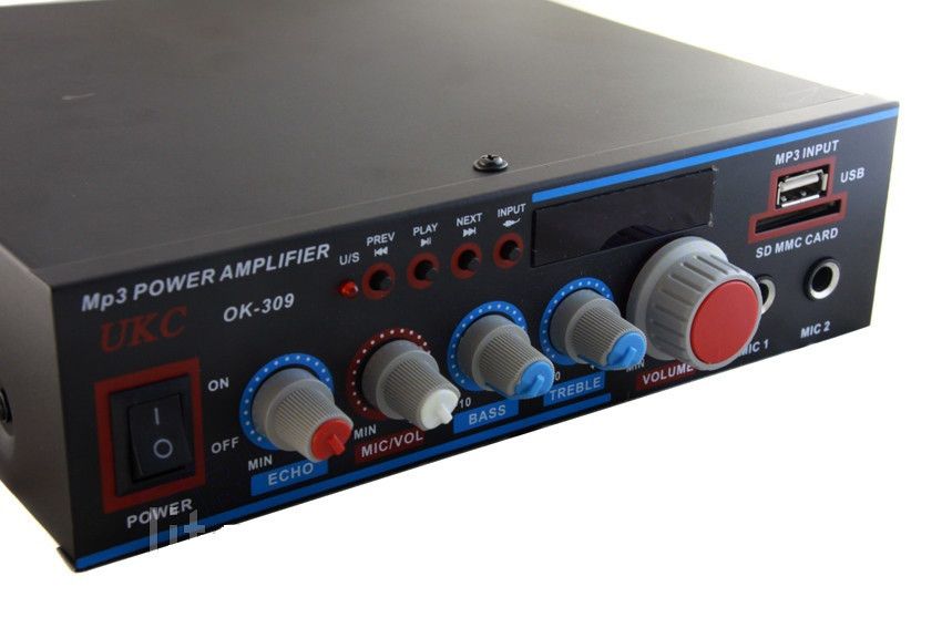 Усилитель UKC OK-309 + караоке, усилитель звука