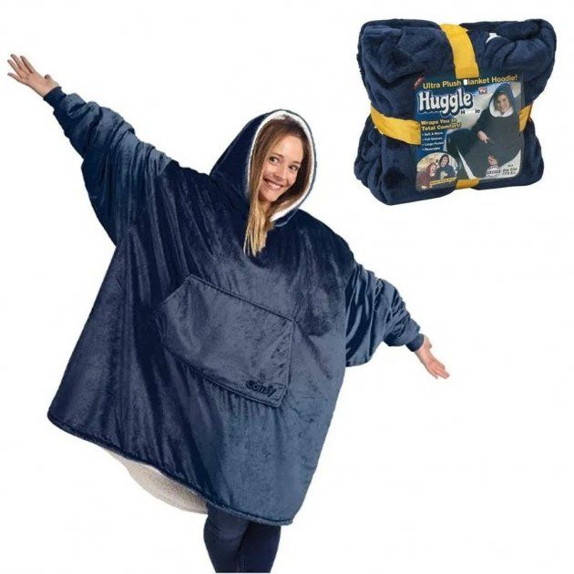 Толстовка плед с капюшоном Huggle Ultra Plush Blanket Hoodie
