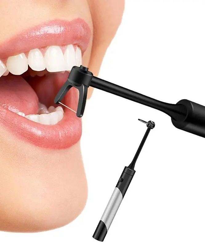 Ирригатор полости рта со съемными головками зубной нити Electric Floss на батарейка