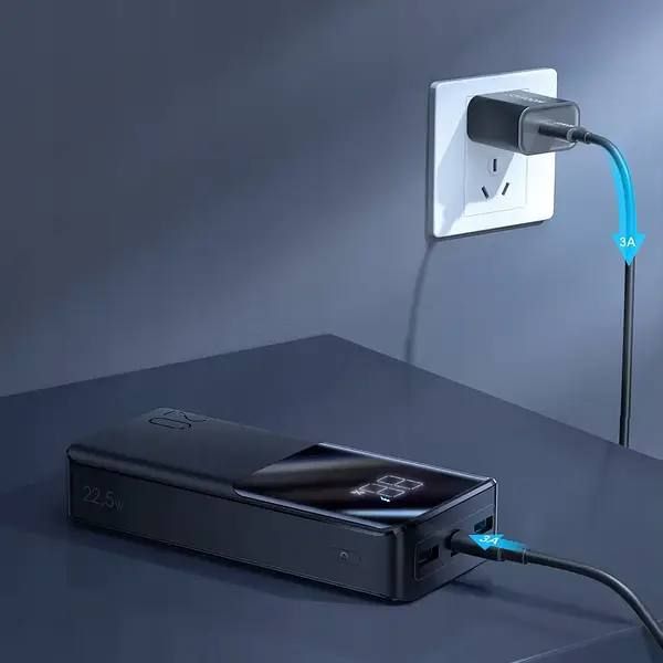 Power Bank Box 1025 20000mAh, Универсальная аккумуляторная внешняя батарея, портативное компактное переносное зарядное устойство, Павербанк универсальный мощный для зарядки телефона, С фонариком подходит для Android и iOs устройств