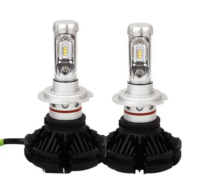 Комплект светодиодные LED лампы X3-H7 для автомобиля HeadLight 50Вт с активным охлаждением 8000K/6000Lm, автомобильные лед лампы