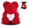 Мишка из 3D роз 40 см Тедди Красный, Медведь из роз