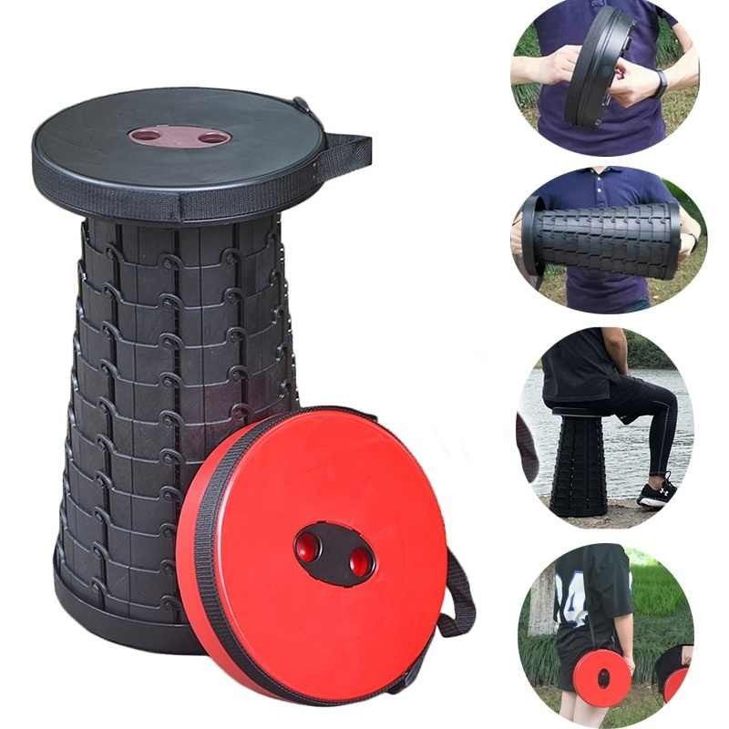 Портативный выдвижной складной стул Telescopic Stool для пикника, туризма, рыбалки