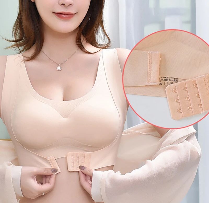 Короткий эластичный бюсгалтер Спортивный ChestSupport Waist And Long Back NO SBK 66 с коротким низом, бесшовный топ пуш-ап для фитнеса, для корекции груди,поддерживающий бюстгальтер-борцовка,лиф с застежкой спереди
