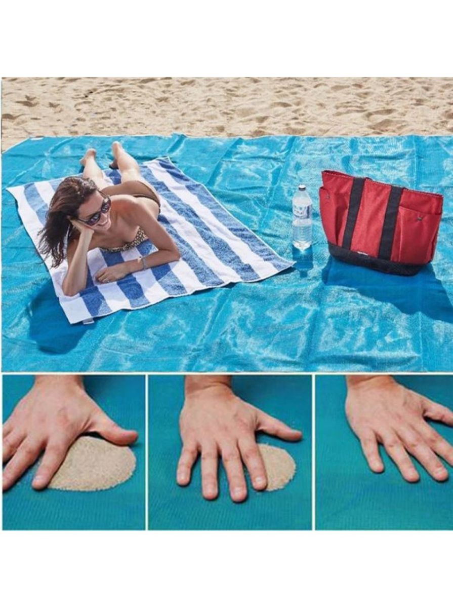 Пляжный коврик Антипесок Пляжная чудо подстилка Анти песок 200*200 Sand Free Mat