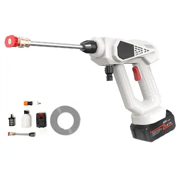 Аккумуляторная портативная универсальная Мойка Высокого давления Makita 48v 2акб, 2 аккумулятора, Автономный компактный Пистолет для Мойки Автомобиля, Минимойка для авто с кейсом для хранения