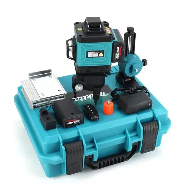 Лазерный уровень 4D 16-линейный нивелир Makita SKR200Z 24V, 5Ah Лазерный зеленый нивелир с 4 диодами 16 лучей