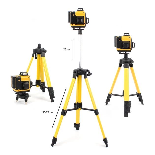 Лазерный уровень нивелир DeWalt DCLE34031N 3.7V 5AH 4D 16-линейный на 2 аккумулятора со штативом в кейсе, лазерный нивелир на 360