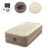 Надувной матрас со встроенным насосом Comfort Rest 190×100×40 см, матрас одноместный с электрическим насосом и подушкой, надувная кровать