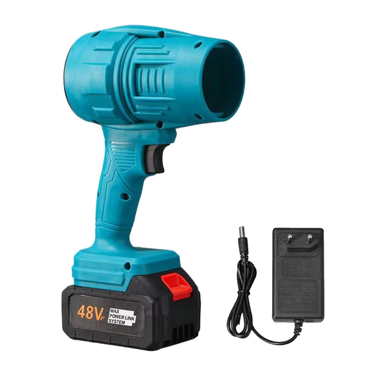 Беспроводная аккумуляторная воздуходувка Makita 48V 5AH с 2 АКБ в кейсе, бесщеточная ветродуйка Макита