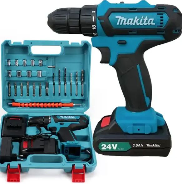 Шуруповерт Makita 550DWE 24V, 5.0AH на 2 аккумулятора