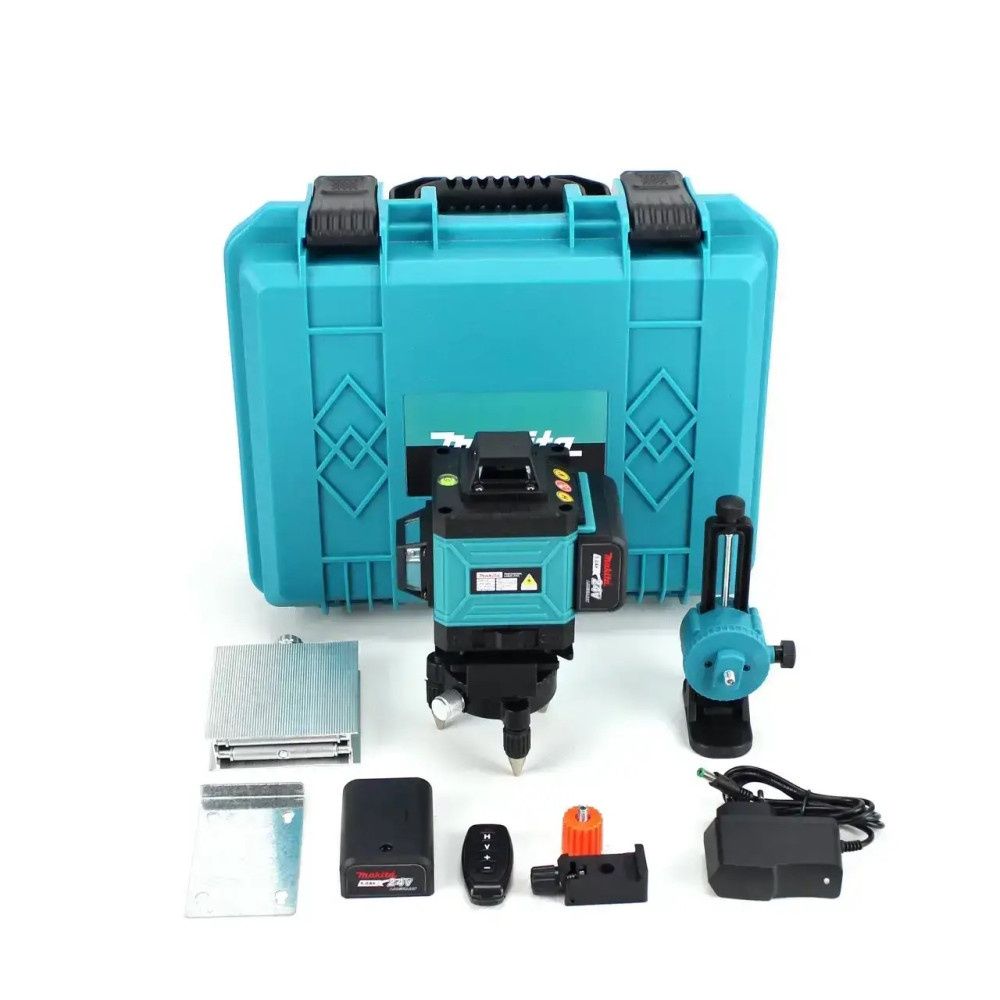 Лазерный уровень 4D 16-линейный нивелир Makita SKR200Z 24V, 5Ah Лазерный зеленый нивелир с 4 диодами 16 лучей