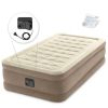 Надувной матрас со встроенным насосом Comfort Rest 190×100×40 см, матрас одноместный с электрическим насосом и подушкой, надувная кровать