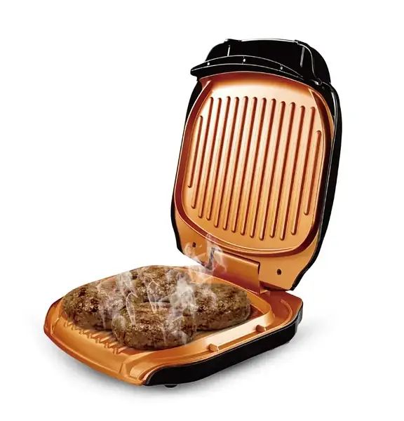 Универсальный практичный современный Гриль электрический Gotham Steel Electric Grill, Электрогриль с антипригарной поверхностью для быстрого и вкусного приготовления пищи