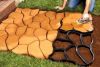 Форма для садовой дорожки 45x45 см, трафарет для тротуарной плитки, форма для тротуарной плитки, форма для брусчатки