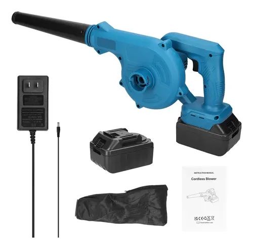 Садовая аккумуляторная воздуходувка Domotec 36V 1500W, 2 аккумулятора в кейсе, Садовый пылесос, Дуйка для листьев, Воздуходув аккумуляторный