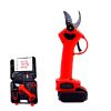 Секатор аккумуляторный садовый Kraftech 40-1 48V 2100 mah 800W с 2 аккумуляторами в кейсе, электрические садовые ножницы, веткорез для обрезки веток