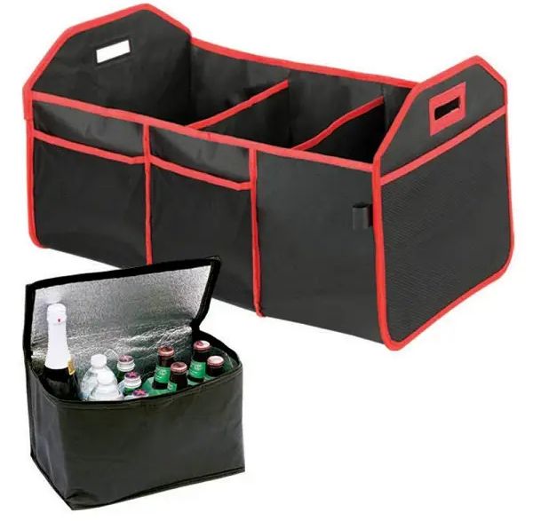 Органайзер в авто Ultimate Car Organizer, сумка - холодильник, разборной 3-секционный, автоорганайзер, Набор органайзеров в машину, складной для удобного хранения автомобильных аксессуаров, органайзер на спинку,термо-сумка 