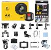 Спортивная универсальная видео экшн-камера Waterproof Sport Action Camera WiFi 4K Ultra HD D800 портативная компактная прочная с пультом, аква боксом и набором креплений для съемки в экстремальных условиях и во время движения, съемки под водой до 30м