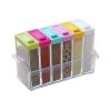 Органайзер для хранения специй Supretto Seasoning Piece Set six на 6 ячеек на подставке, набор спецовниц для хранения приправ и специй