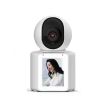 Беспроводная поворотная Камера-Видеоняня с Экраном WIFI C3, Интелектуальная с функцией автоматической слежки, с ночным видением, сигнал тривоги, внутренняя камера видеонаблюдения
