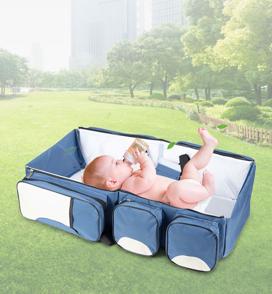 Дорожная походная сумка с детской кроваткой Baby Bed and Travel Bag 3 в 1, кровать трансформер для младенцев, переносная люлька, сумка кровать