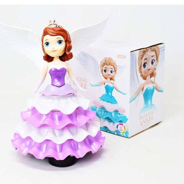 Вращающийся танцующая кукла-ночник принцесса София Dancing Angel Ice Princess, интерактивная музыкальная мультяшная куколка с подсветкой из мультфильма, портативная светящаяся умная детская игрушка, игрушка для девочек