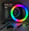 Кольцевая светодиодная LED лампа MJ26 RGB 26 см для селфи, фото и видео, студийный свет