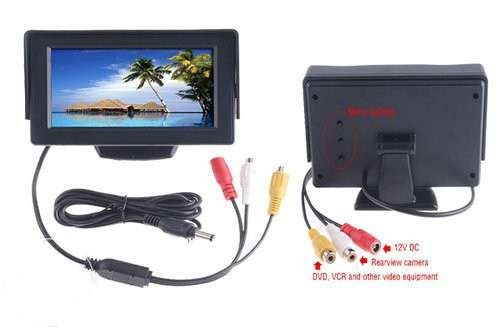 Монітор для камери заднього виду TFT LCD екран 4,3”, автомобільний монітор для камери заднього виду