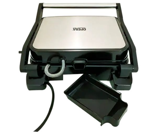 Гриль Мультимейкер ОРЕРА OP-205 Compact Grill 3200W прижимной гриль с антипригарным покрытием, термоизолированные ручки, защита от перегрева