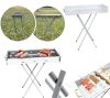 Переносной мангал гриль барбекю BARBECUE TRAY 770SS MD-008 70х30х70 см с решеткой, портативный металлический мангал