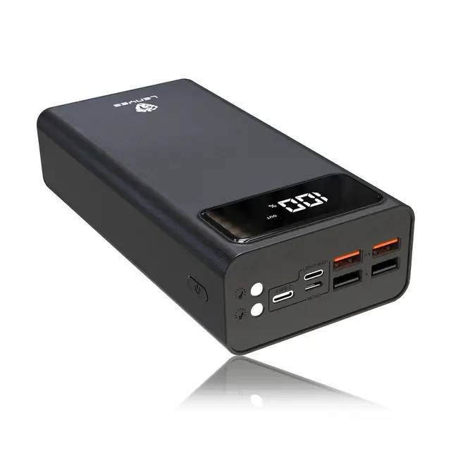 Power bank LENYES PX491 40000mAh (реальная емкость), портативное зарядное устройство с индикацией заряда, внешняя аккумуляторная батарея, универсальная мобильная батарея, практичный павербанк с быстрой зарядкой