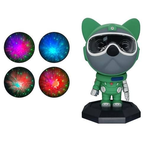 Ночной завораживающий светильник-проектор пёс - Dog Star Lightr, многоцветный проекционный ночник, Ночник-проектор Звездного неба и Галактик Собака-Робот с пультом дистанционного управления , волшебный светильник пес-Астронавт
