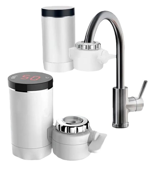 Проточный водонагреватель на кран с экраном Heating Faucet Delimano FT-005 электрический 3000 Вт, мгновенный нагрева воды
